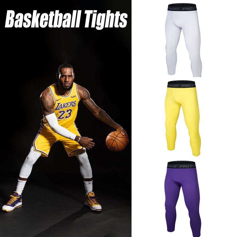 Breathable Quick Drying Basketball Tights Pants American NBA Men'S Basketball  Compression Leggings Quick-Dry Fitness Training Pants