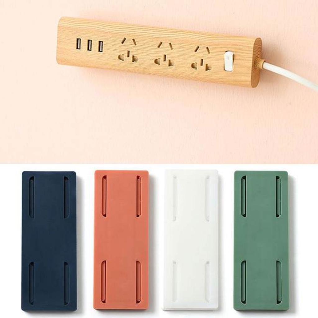 SelfAdhesive Power Strip Holder with Cable Organizer, Wall Mount