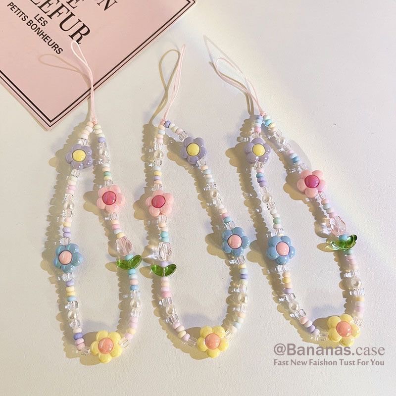 Hyunya Colorful Flower Phone Ring Phone Lanyard Airpods Lanyard Key ...