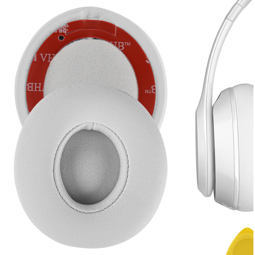 Geekria Replacement Ear Pads for Beats Solo (A1796), Solo Wireless  On-Ear Headphones Earpads, Headset Ear Cushion Repair Parts (White)
