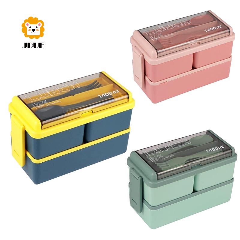 Bento Box Kit, 47.35OZ Bento Box Adult Lunch Box, 3 Compartments Bento