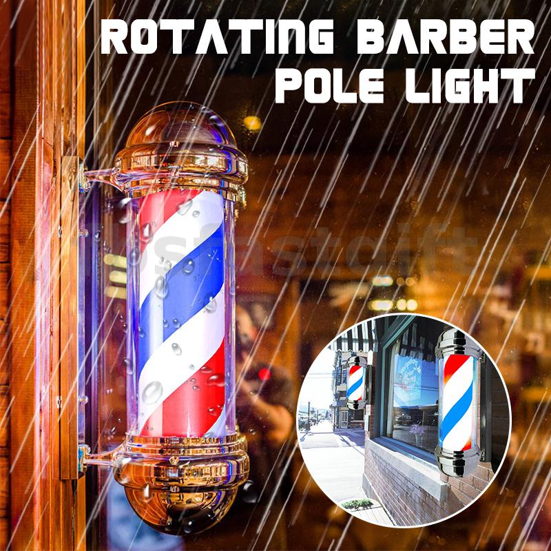 Barber Shop Pole Red White Blue Rotating Light Stripes Sign Hair Salon ...