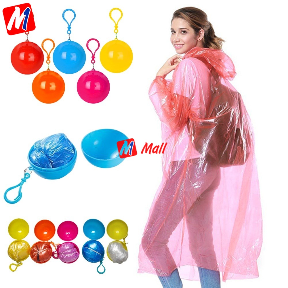 OneMall Portable Raincoat Ball Raincoat Emergency Raincoat Keychain ...