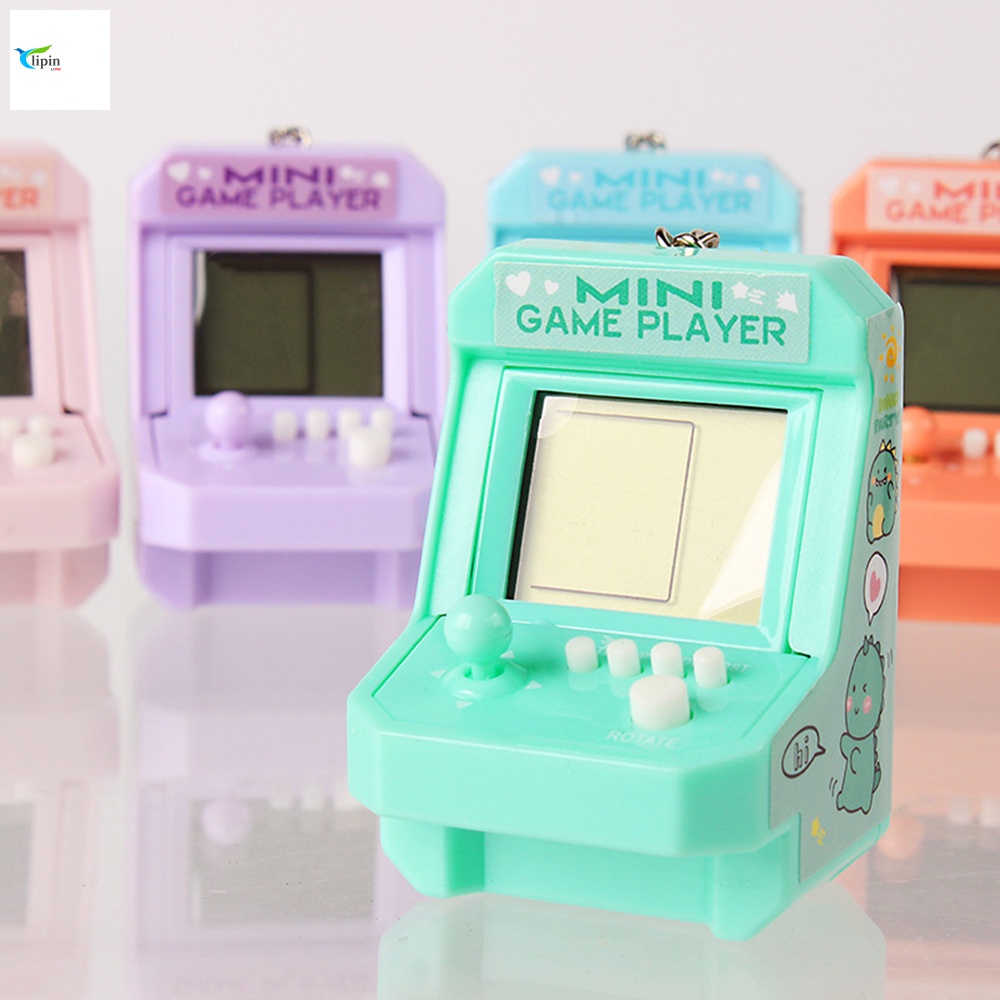 Mini Electronic Tetris Game Play Machine Keychain Compact Portale Toy ...