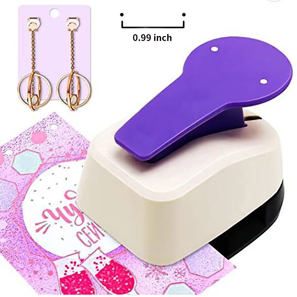 Hole Puncher Earring Card Punch for Double Post Punch Craft Lever Punch  Handmade Paper Punch Inch Hole