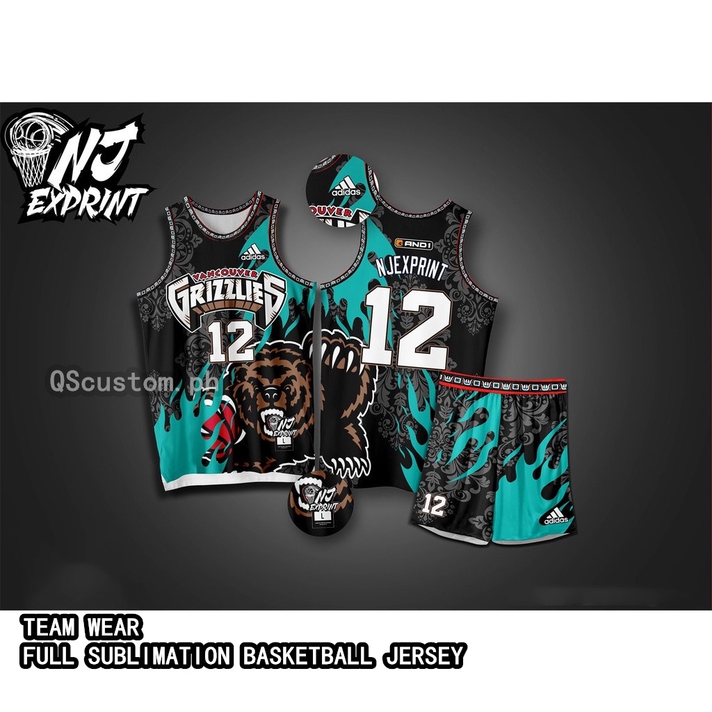 NBA Memphis Grizzlies Shorts Basketball Jersey Terno for Men Full Print Free Customized Name and Number Sublimation Jersey Basketball Shirt Dryfit