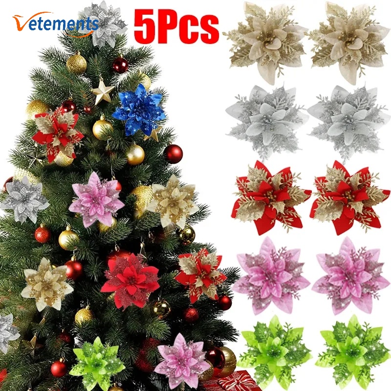 Silk flowers christmas decorations