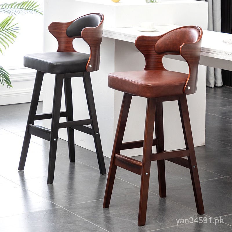 Chair cashier solid wood chair high chair bar counter bar backrest