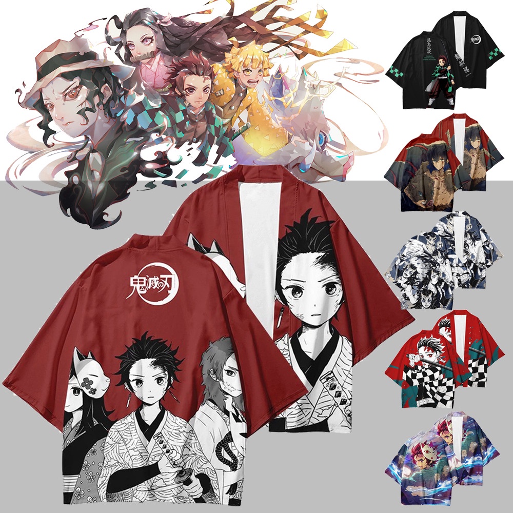 Anime Demon Slayer Agatsuma Zenitsu Tomioka Giyuu Rengoku Kyouruu Iguro  Obanai Manto Haori Kimono Yukata Cosplay | Shopee Philippines