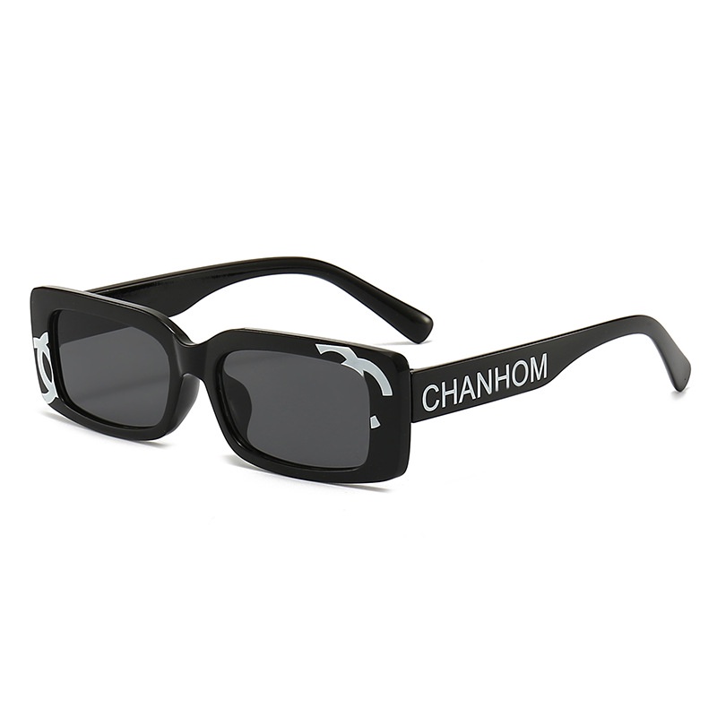 Black glass women's sunglasses High quality men's and women's