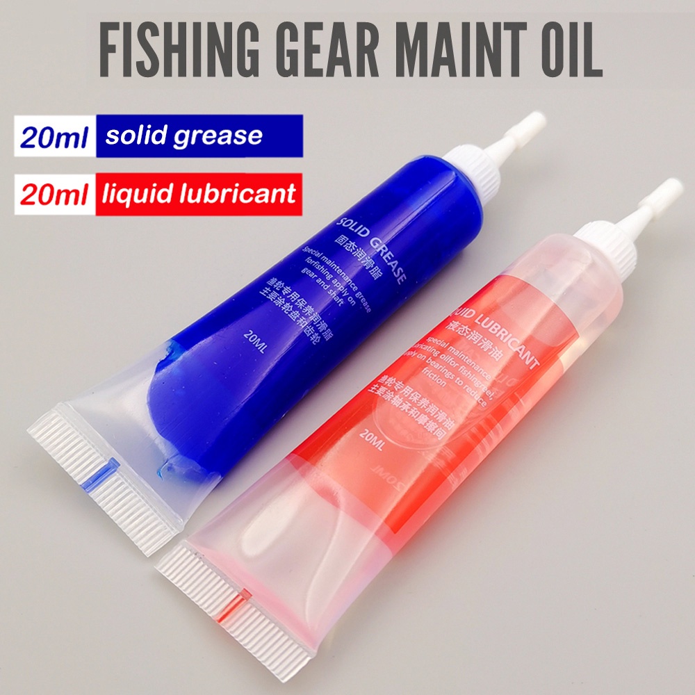 Fishing Reel Moist Set Grease 20ml + Lubricant Oil 20ml Set Fishing