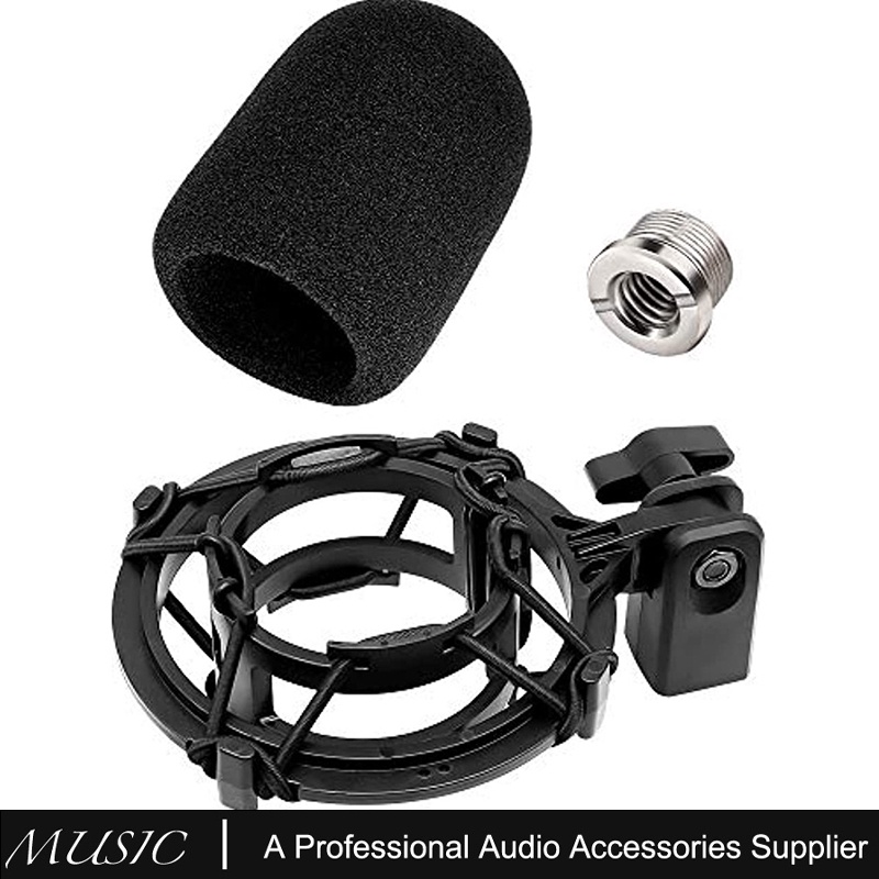 AT2020 Microphone shock mount with pop filter, [Custom made for AT2020 ...