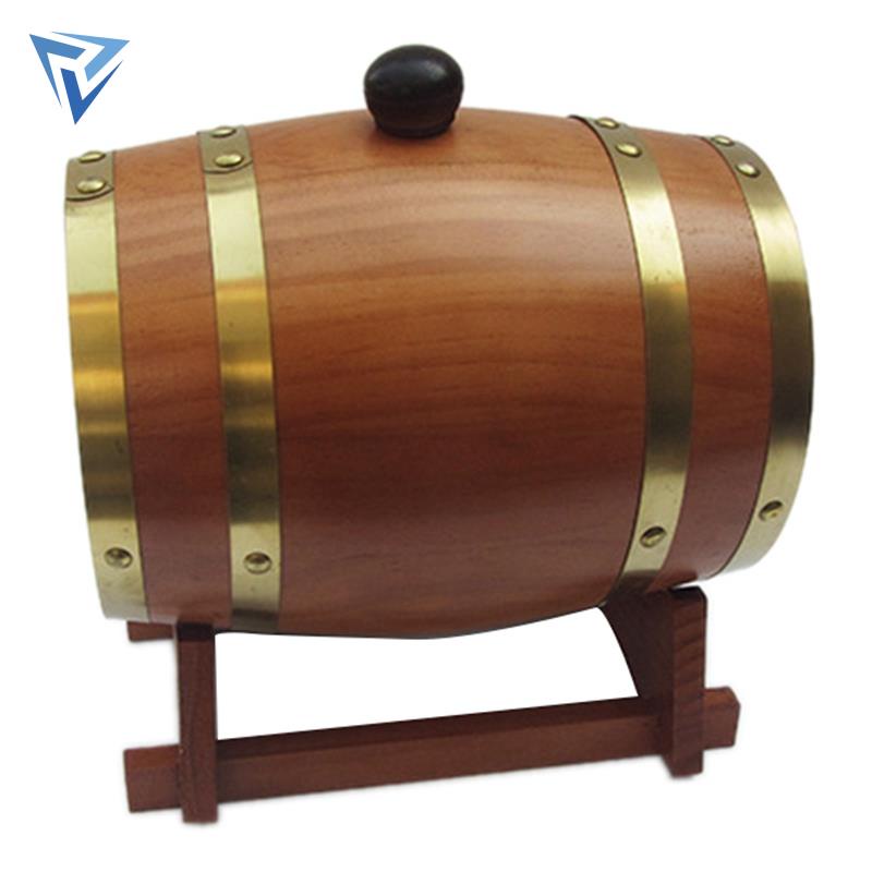3L Wooden Vintage Wood Barrel Timber Wine for Beer Whiskey Rum Brewing