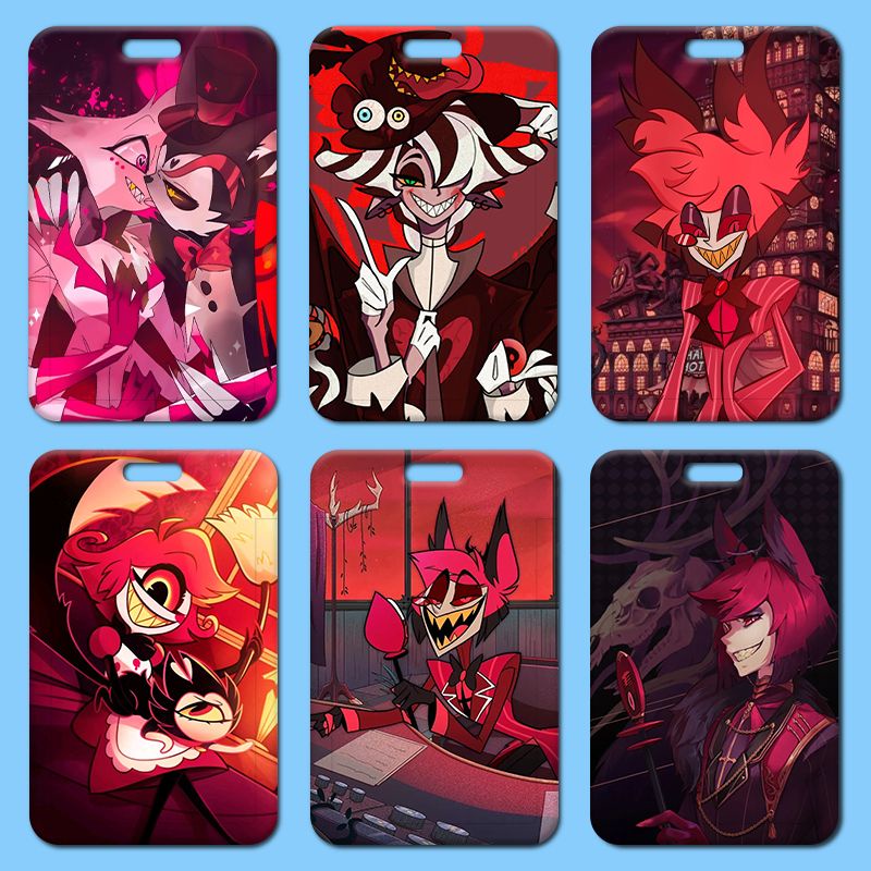 Anime Cartoon Hazbin Hotel DIY Student School Campus ID Card Hard Cover ...