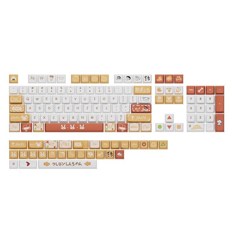 Crayon Shin-chan Colorful XDA Profile Five-sided PBT DYE-SUB 130+ Keys ...
