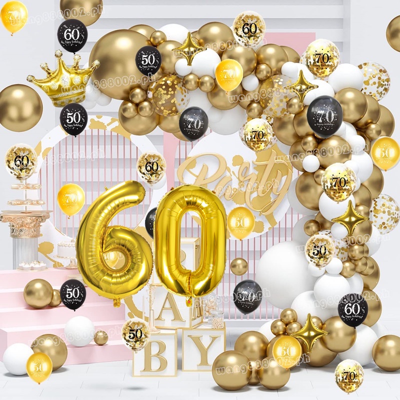 50th 60th 70th Birthday Balloon Happy Birthday Party Decorations Baloon 