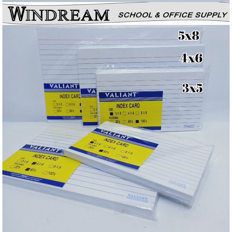 Valiant index card white | Shopee Philippines