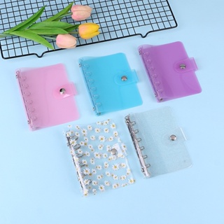 Transparent Mini Binder Loose Leaf Cover Portable Notebook Notepad with  Ring Soft Creative PVC Protective Sleeve Office Supplies