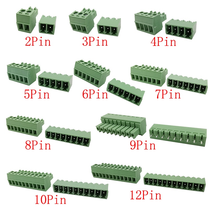 510 Pairs 15edg 381mm Kf2edg Pcb Screw Terminal Block Connector Plug Pin Straight Needle 4862