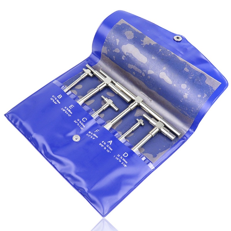 sour 6Pcs -Precision Telescoping Gage Set 5 16 -6 Ranges T-Bore Hole ...
