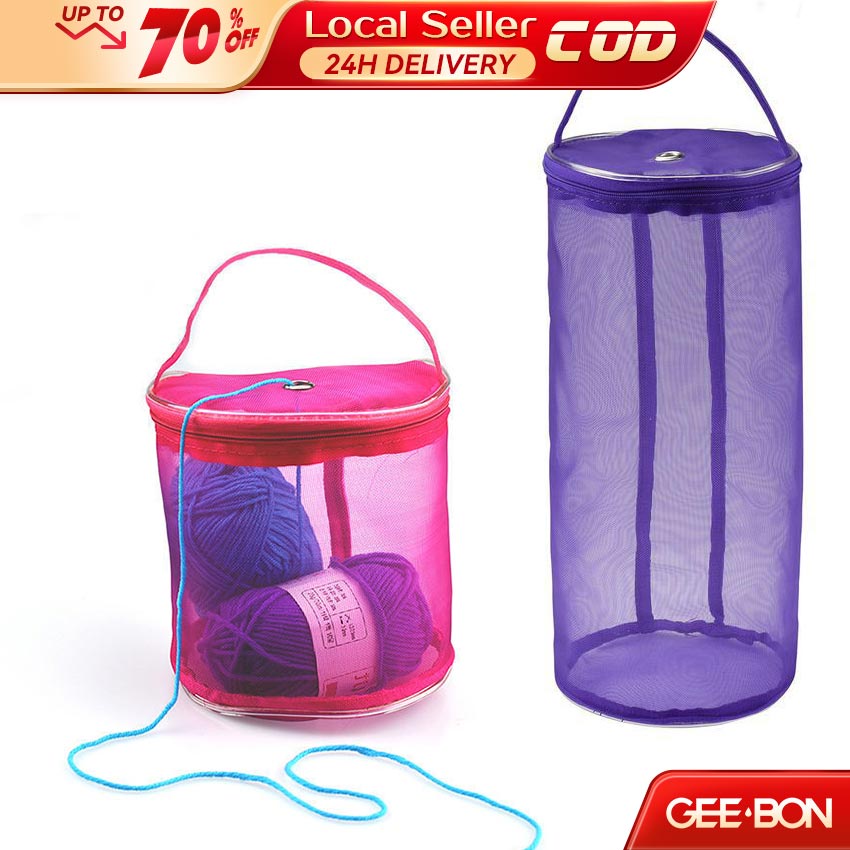 GEEBON Sewing Yarn Mesh Bag Yarn Storage Organizer Yarn Crochet Pouch