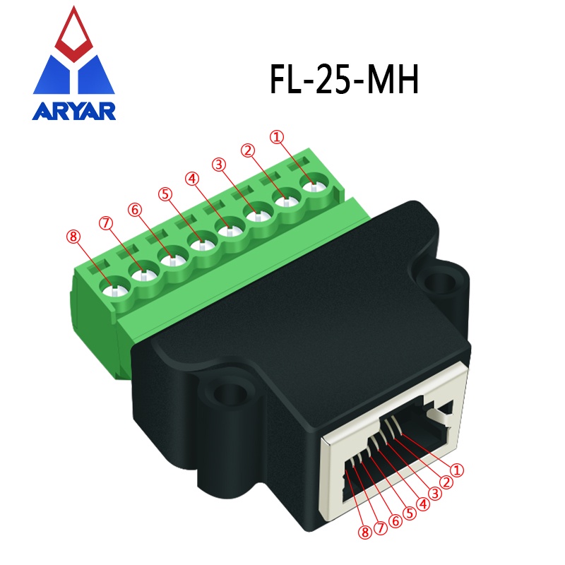 RJ45 to Screw Terminal Adaptor RJ45 to 8 Pin connector RJ45 splitter ...
