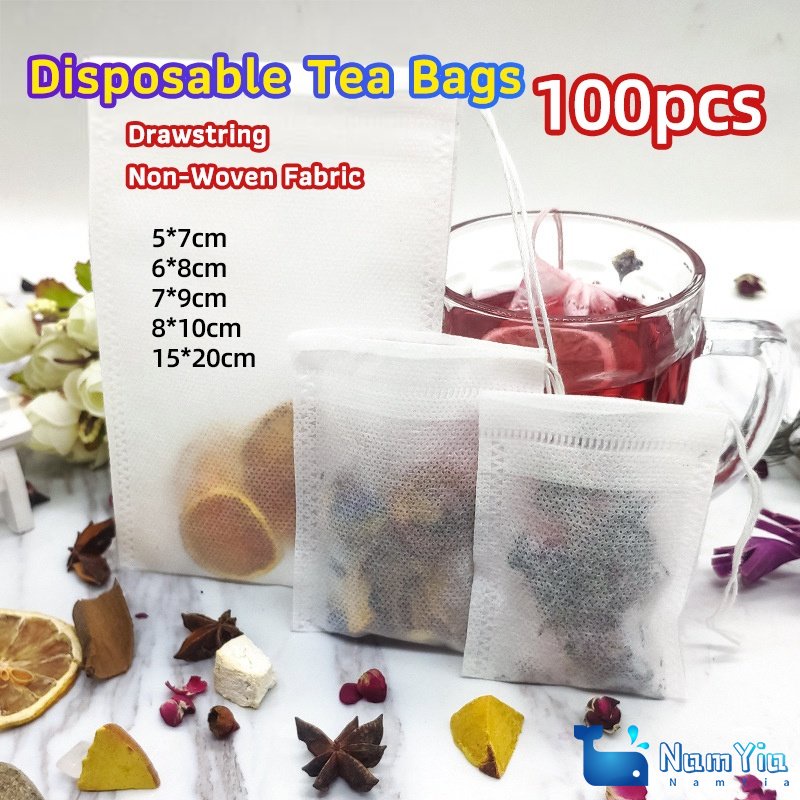 100Pcs Teabags Empty Scented Tea Bags With String Heal Seal Fil ter ...