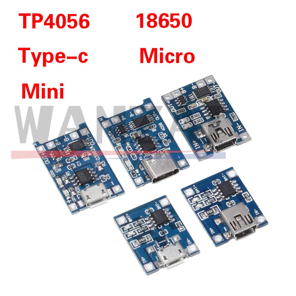 1PCS 5V 1A Micro/Type-c/Mini 18650 TP4056 Lithium Battery Charger ...