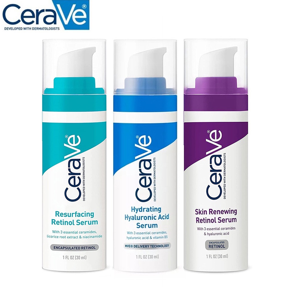 Cerave Retinol serum /Resurfacing /Hydrating Hyaluronic Acid 30ml ...