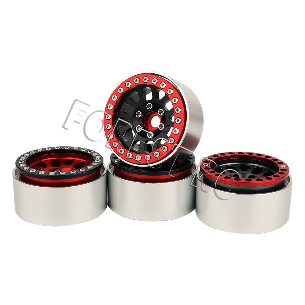 4Pcs 1/10 RC Crawler Aluminum Alloy 1.9 Inch Beadlock Wheel Hub Rim ...