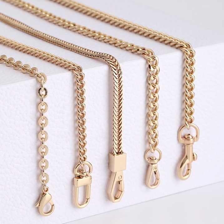 Golden Bag Chain Accessories Metal Extension Chains Underarm Crossbody