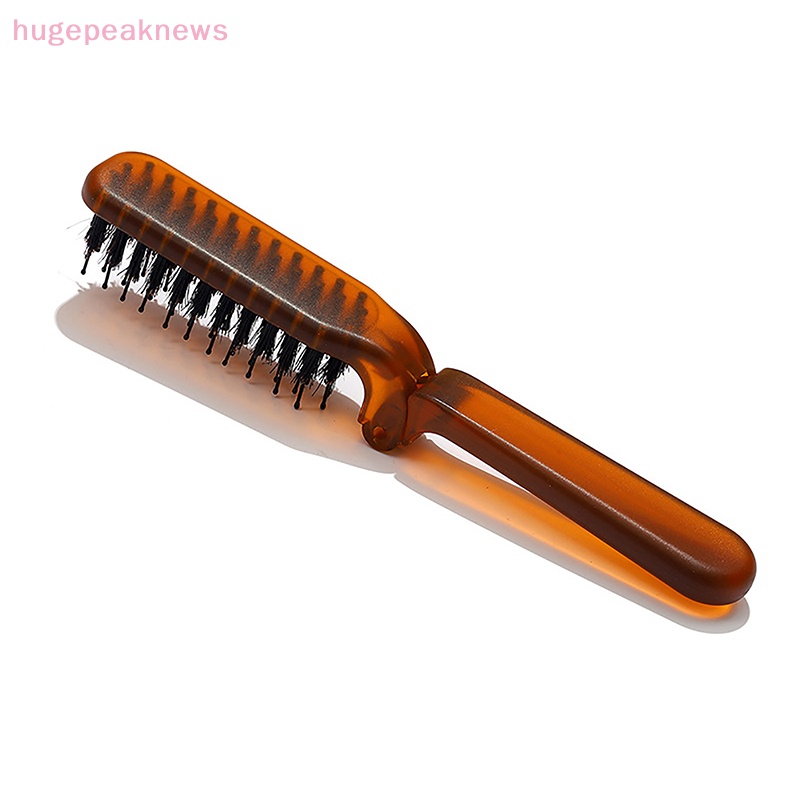 hugepeaknews Boar Bristle Hair Brush Amber Foldable Portable Comb ...