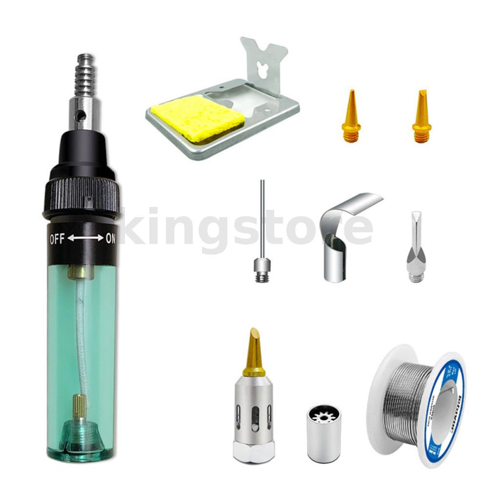 Kit Saldatura A Gas Butano – Saldatore Senza Fili Con Accessori, Colore Verde, 1 Set