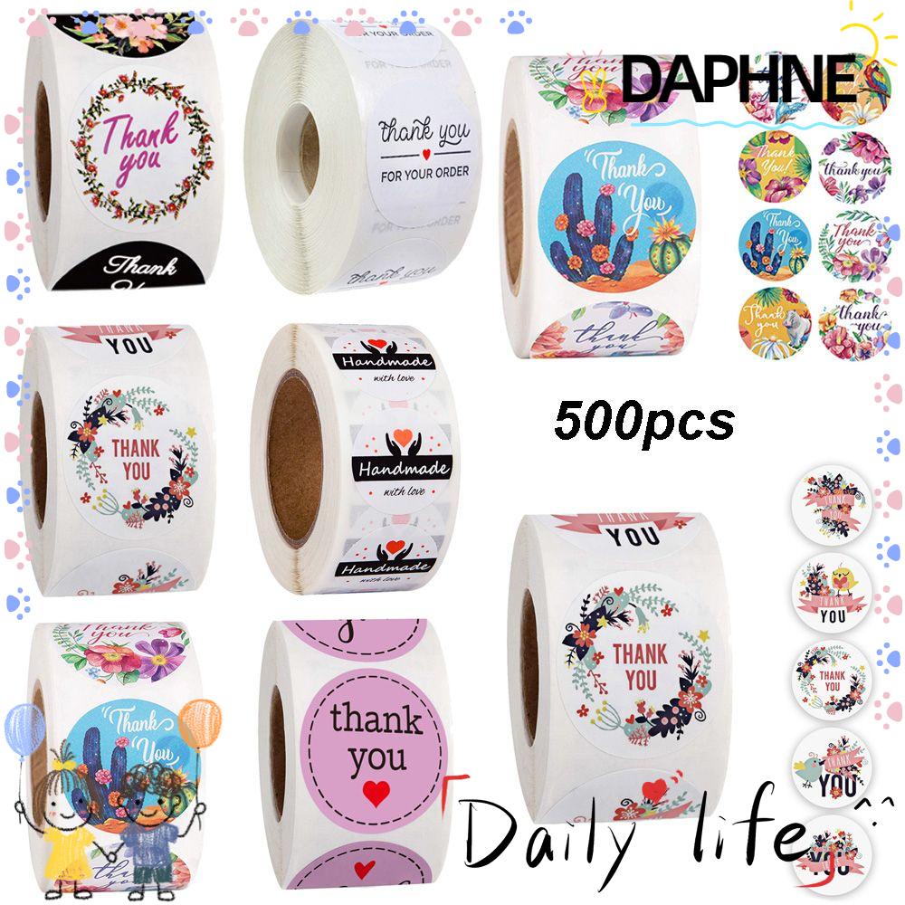 DAPHNE 500PCS Package Label Wreath Thank You Stickers | Shopee Philippines