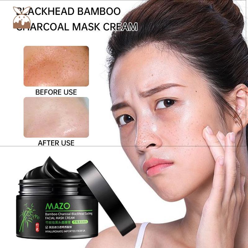 Bamboo Charcoal Facial Mask Cream Deep Cleansing Moisturizing Facial