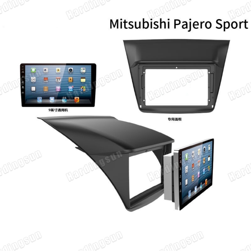 Car Radio Fascia For 2013+ Mitsubishi Pajero Montero Sport 9 Inch Frame ...