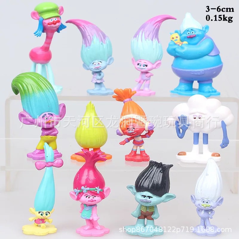 12 pcs SET Hasbro Trolls toys Action Figure Poppy Branch Biggie Guy Diamond Smidge Cloud Guy Critter Figure For Kids Toys Shopee Philippines