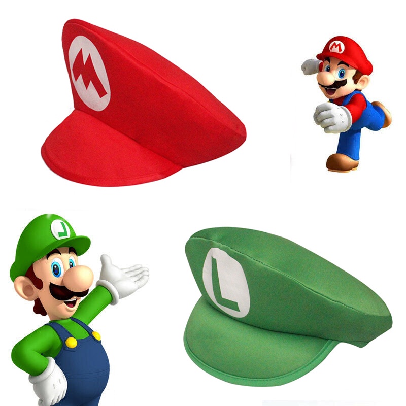 Super Mario Dome Hat Mario Brothers Cartoon Anime Game Character Cap