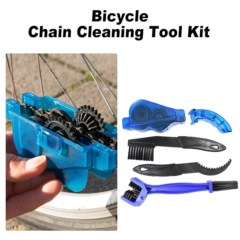 LONGGO 4PCS Bike Chain Cleaner For Bike Chain Cleaner Set Flywheel