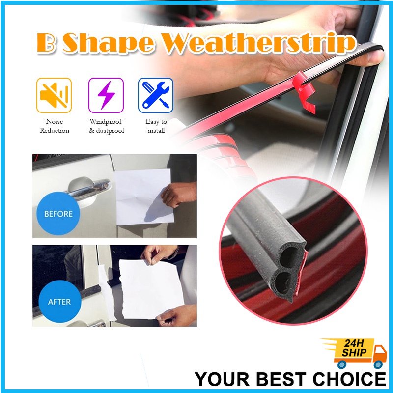 2 Meter Car Door Edge Weathertrip B Pillar Rubber ealing Noie