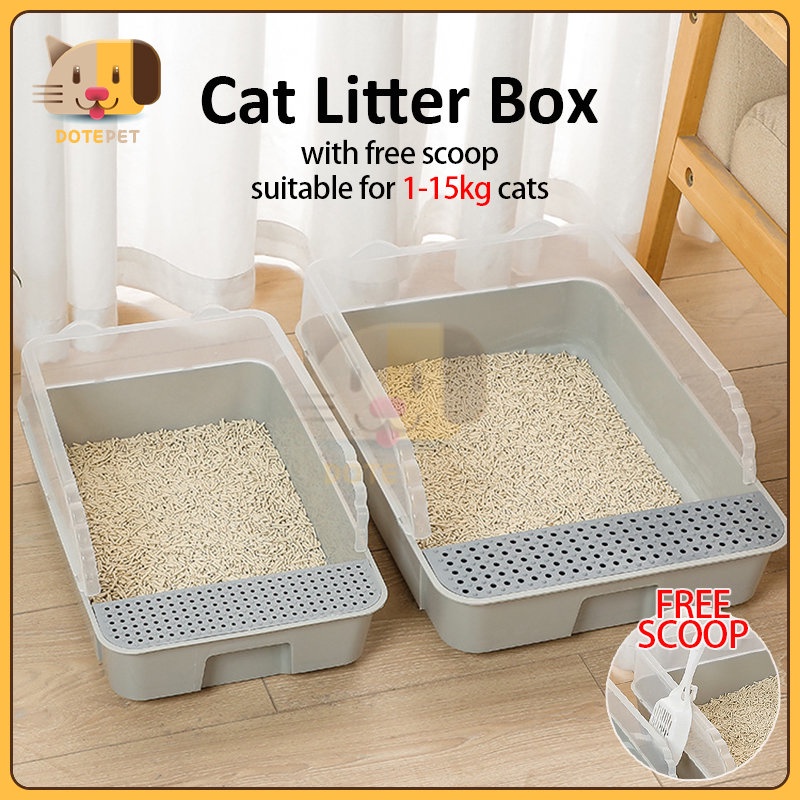 【Free Scoop】Cat Litter Box Kitten Litter Box Cat Toilet Deodorization