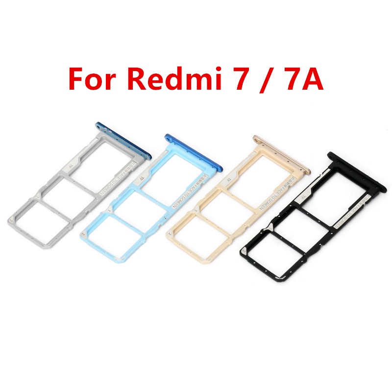 Redmi7A SIM Card Slot For Xiaomi Redmi 7 7A Card Adapters Socket Holder ...
