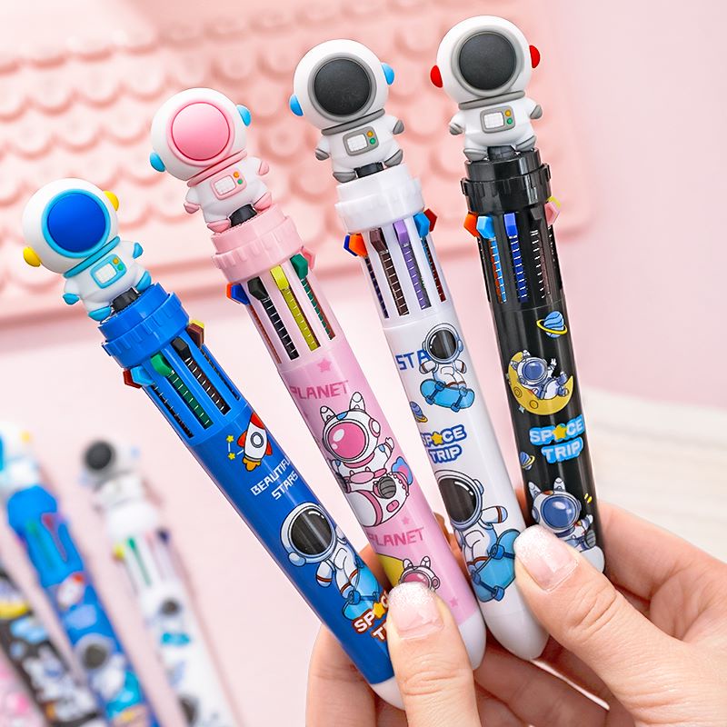 Cartoon Astronaut 10-color Ballpoint Pen Kawaii Student for Writing ...