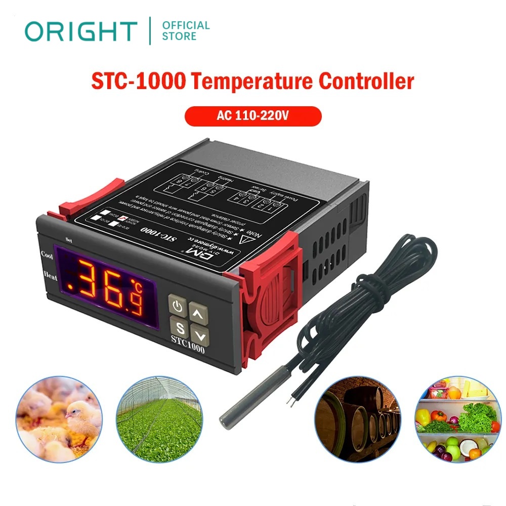 Oright STC1000 Digital Thermostat Humidistat Incubator Temperature