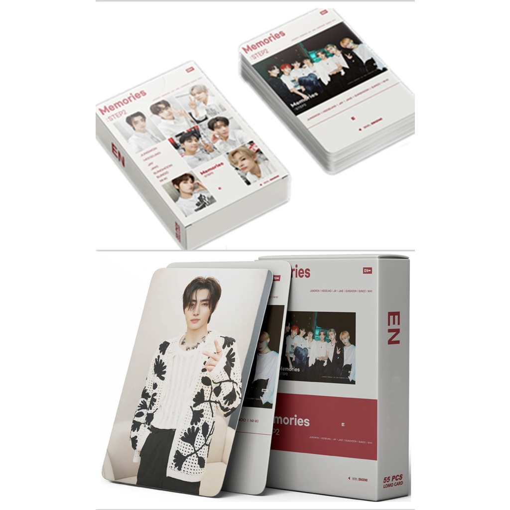 55pcs/box EN-HYPEN Memories : STEP 2 New Album Photocards Lomo Cards ...