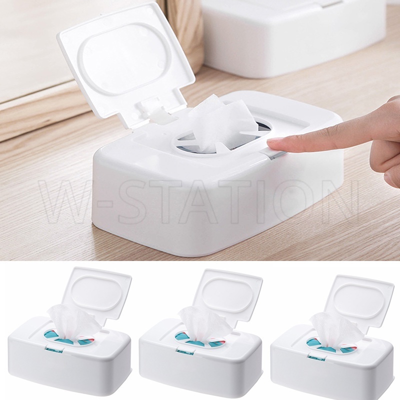 Wipes Napkin Storage Container Wipes Dispenser Plastic Portable Wet
