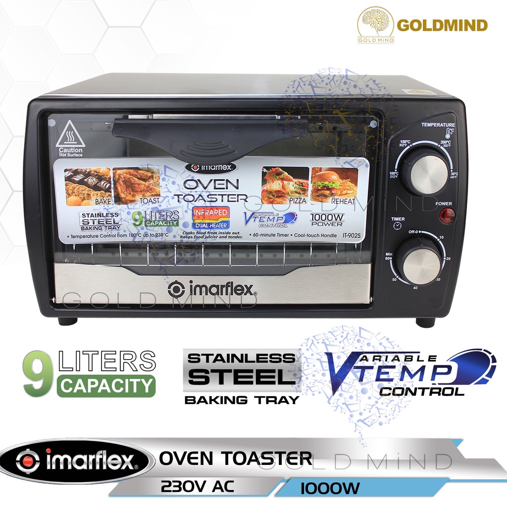 Imarflex Oven Toaster / 9 liter / Infrared Dual Heater / 1000 watts IT