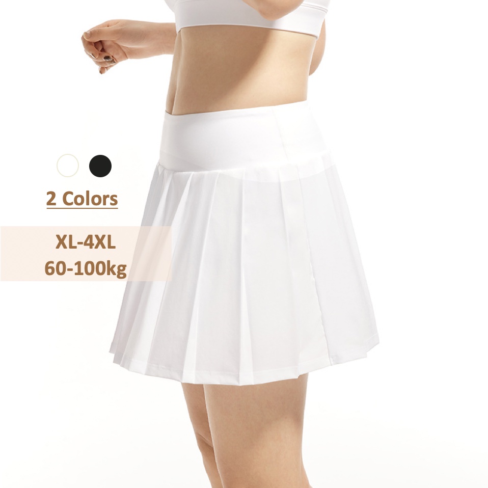 「Respek」Plus Size Sports Skirt Skort for Curvy Women, High-Waisted ...