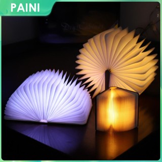 5 Colors 3D Folding LED Night Light USB Rechargeable Book Shaped Eye ...