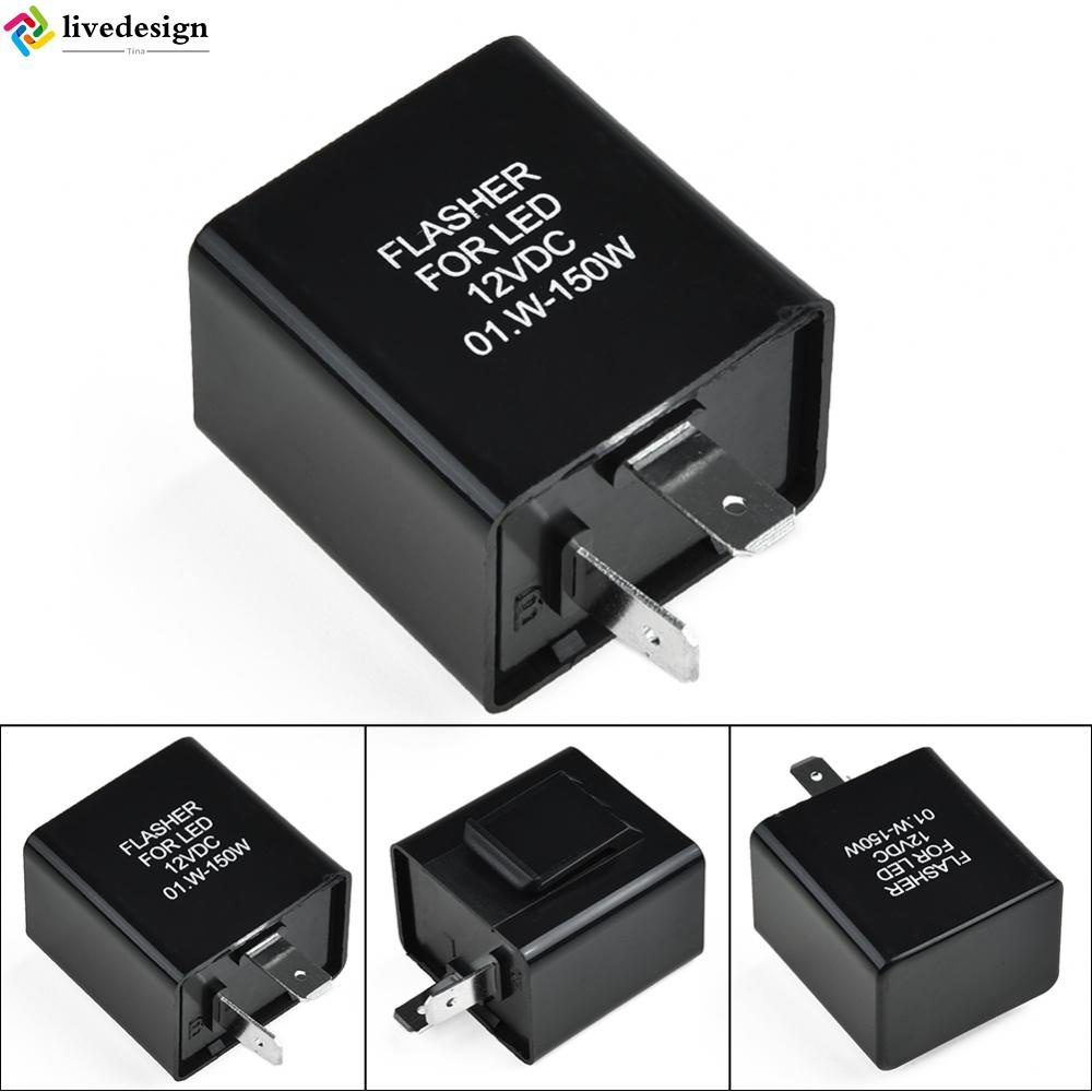 LED Flasher Relay 12V 2Pin Replacement Blinking For Turn Signal Light